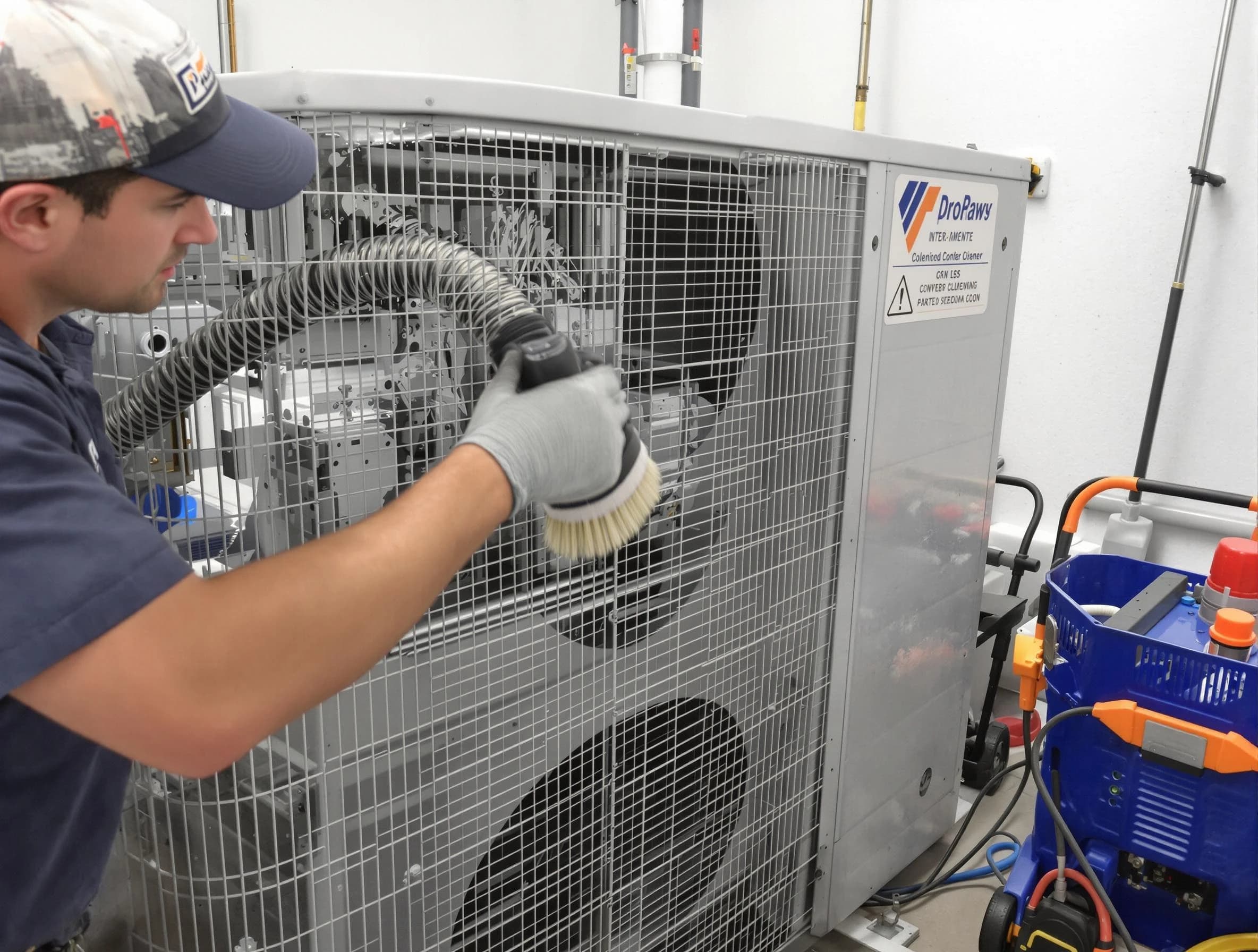 Everett Air Duct Cleaning specialist performing precision AC coil cleaning for improved system performance in Everett