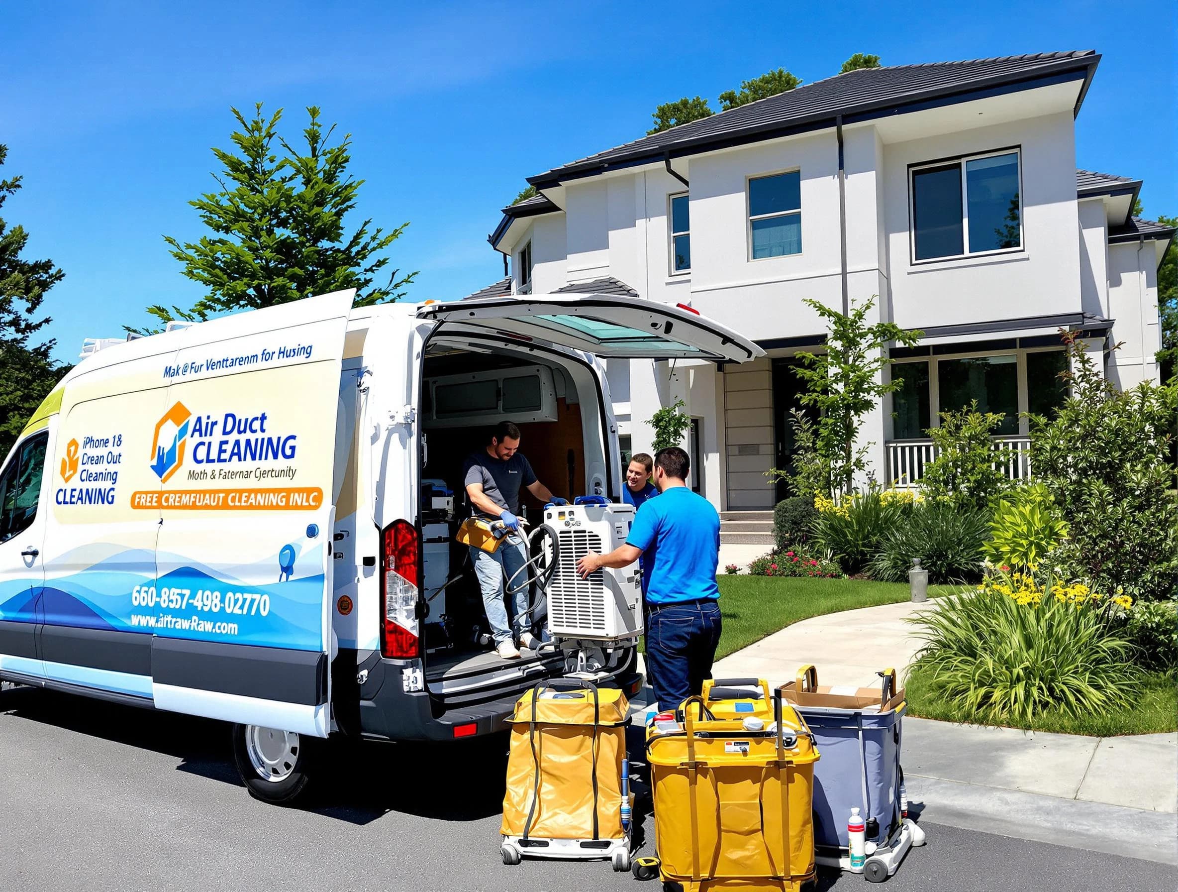 Everett Air Duct Cleaning technician performing professional air duct cleaning in Everett
