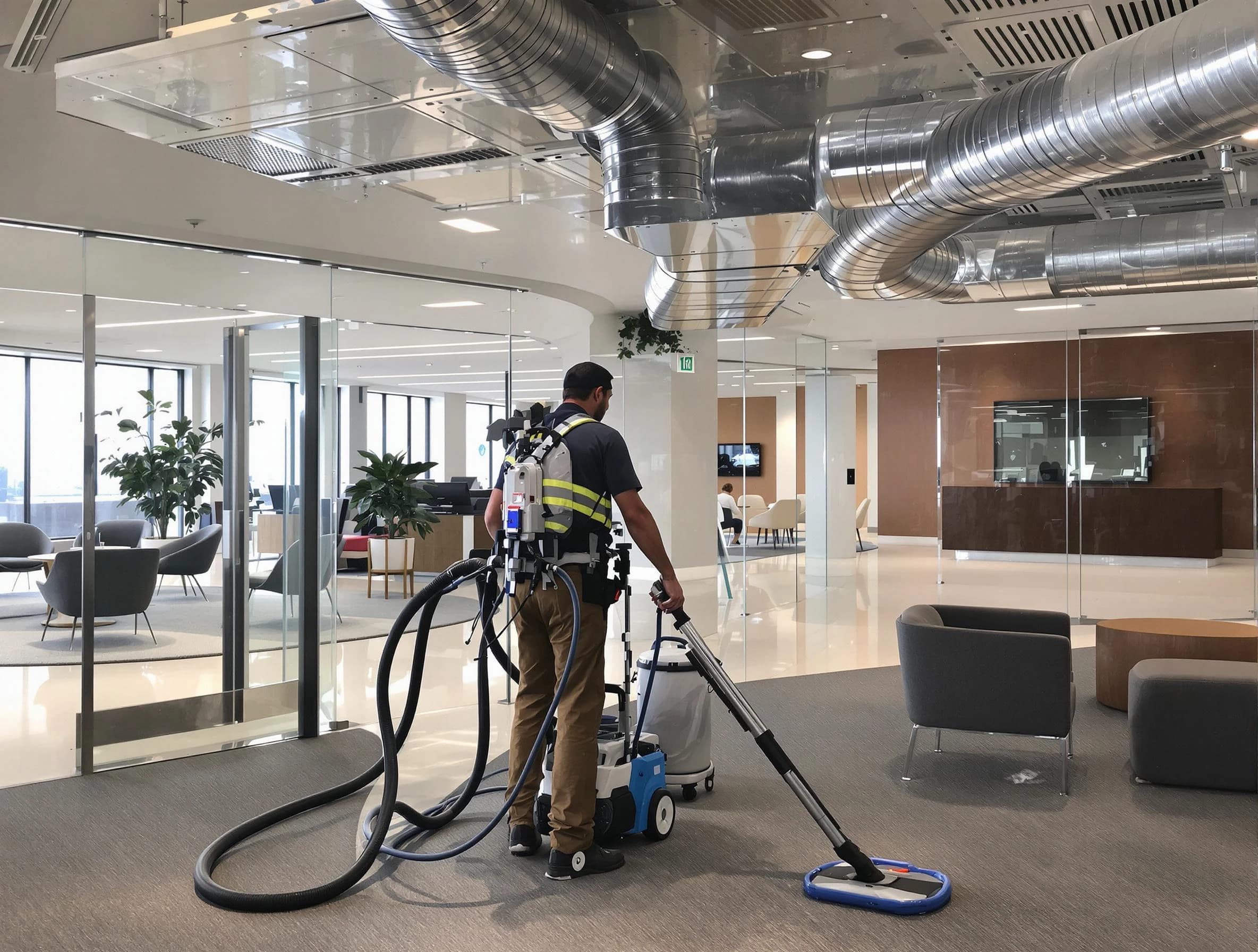 Commercial duct cleaning service by Everett Air Duct Cleaning in Everett