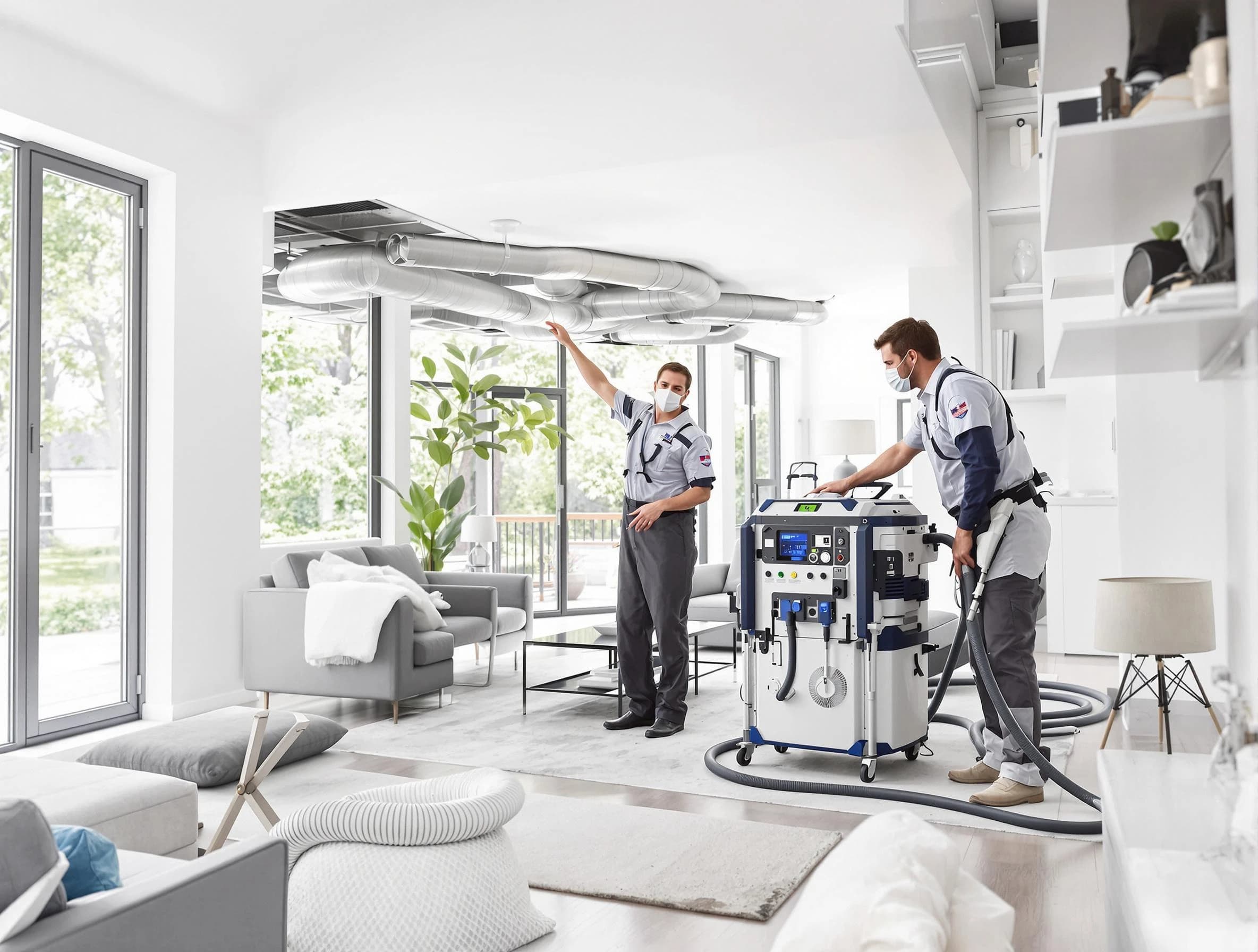 Everett Air Duct Cleaning professional conducting pure air duct cleaning with state-of-the-art equipment in Everett