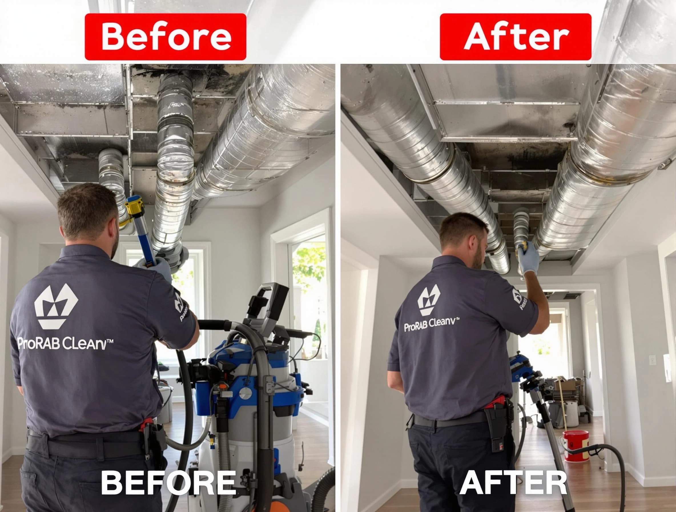 Everett Air Duct Cleaning expert performing thorough residential duct cleaning in a Everett home
